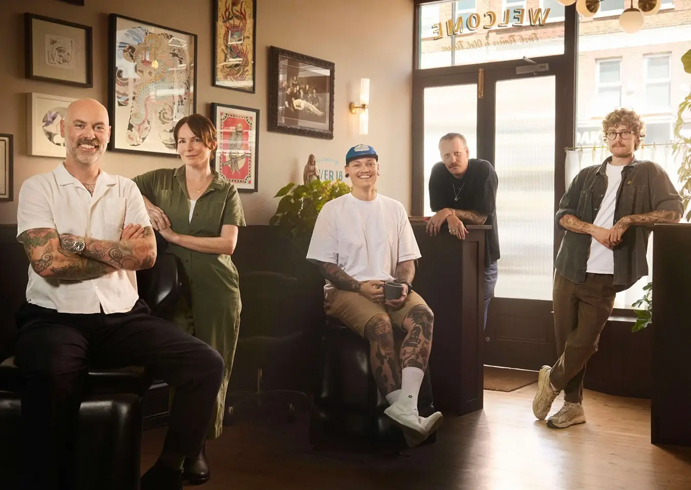 storyville tattoo studio team shot inside new location in Honor Oak Park